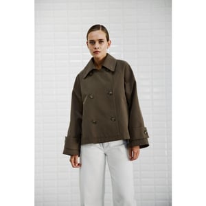 WithBlack Wbljimberly short trench coat