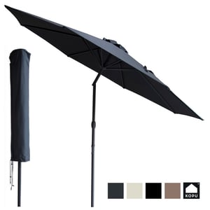 Kopu ® valencia parasol rond 300 cm met beschermhoes antraciet