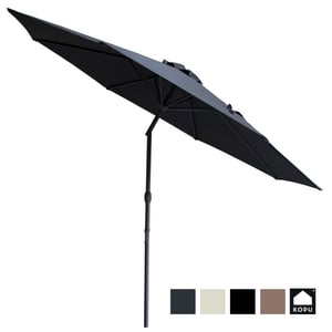 Kopu ® valencia parasol rond 300 cm met beschermhoes antraciet