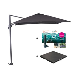 Garden Impressions Zweefparasol hawaii s met voet en hoes - 250 x 250 cm