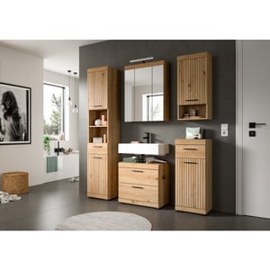Furnilux Badcombinatie met spiegelkast en verlichting compacte badkameroplossing