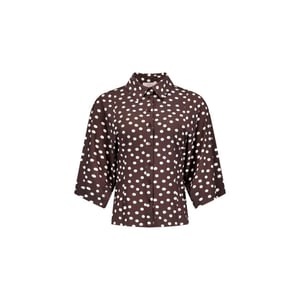 Studio Anneloes fabienne dot blouse 13937 8717 espresso/ecru
