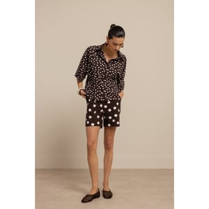 Studio Anneloes fabienne dot blouse 13937 8717 espresso/ecru