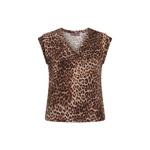 Studio Anneloes leone leopard vneck top 13959 9997 multi color