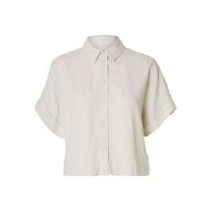 Selected Femme slwviva ss cropped sun shirt noos 16093937 sandshell