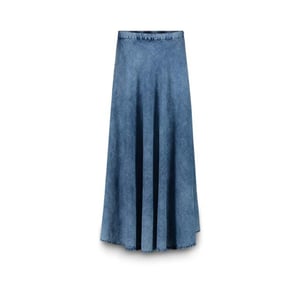 Summum 6s1335-11631 long skirt cotton indigo satee