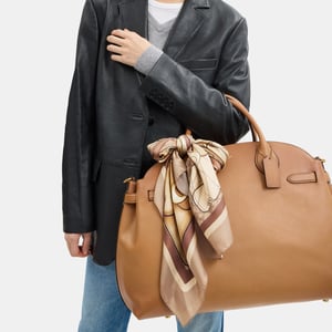 Stacked Tabby Bags Print Silk Square Scarf