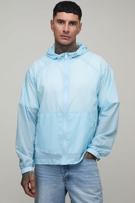 Tall Oversized Boxy Glow In The Dark Hooded Toggle Cagoule