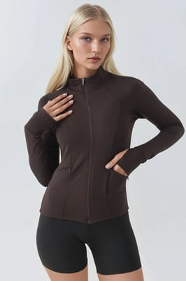 Aansluitende Gebreide Col Actieve Top