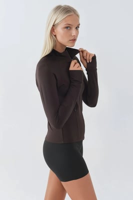 Aansluitende Gebreide Col Actieve Top