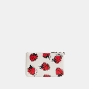 Small Wristlet With Strawberry Print