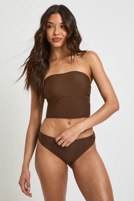 Tankini Bikini Top And High Leg Bikini Bottom