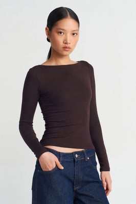 Dames Slim-fit Bootnek Langsleeve Blouse