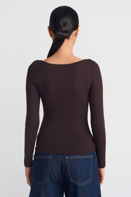 Dames Slim-fit Bootnek Langsleeve Blouse