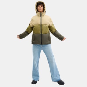 Colorblock Down Jacket In Recycled Polyester