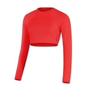 Speedo Jersey Slim Raglan-topp för dam och dam (Röd)