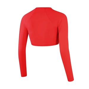 Speedo Jersey Slim Raglan-topp för dam och dam (Röd)