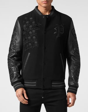 Leren Bomber Gothic Plein
