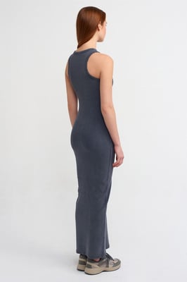 Geribbelde Bodycon Maxi-jurk