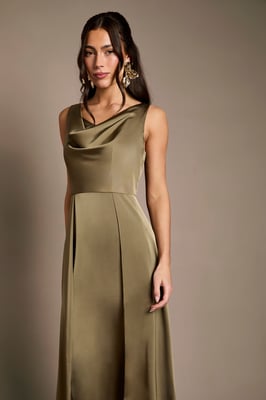 Coast Honoured Sleeveless Cowl Neck Satin Maxi Bridesmaid Dress