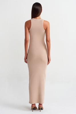 Geribbeld Bodycon Maxi Jurk