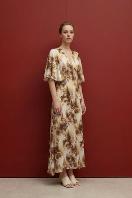 Abstracte Print Midi Jurk
