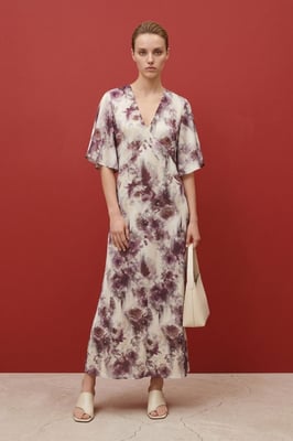 Abstracte Print Midi Jurk