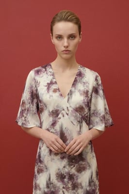 Abstracte Print Midi Jurk
