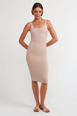 Mouwloze Bodycon Midi-jurk