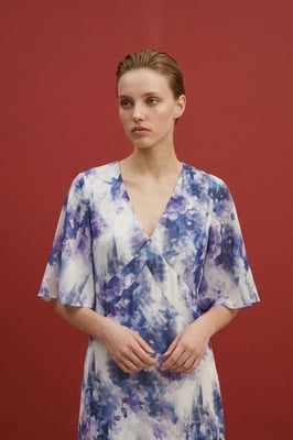 Abstracte Print Midi Jurk