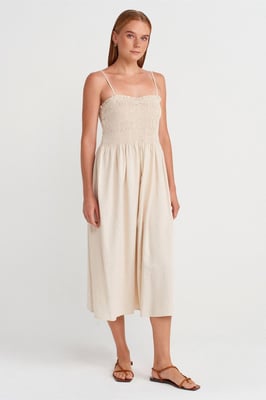 Strapless A-lijn Midi-jurk