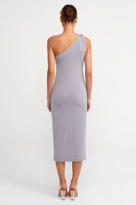 Asymmetrische Midi Bodycon Jurk met Één Mouw