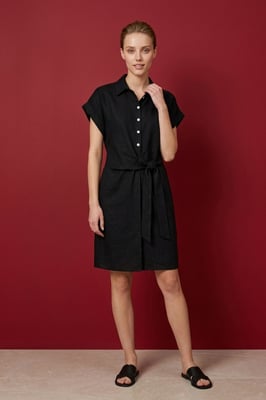 Katoenen Poplin Mini Overhemdjurk