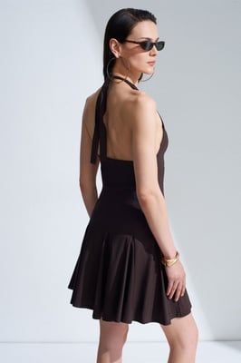 Halter Nek Skater Mini Jurk