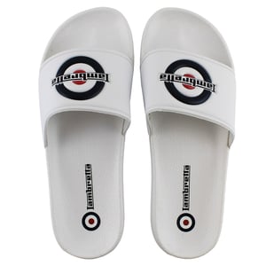 Lambretta Pace Mens White Sliders