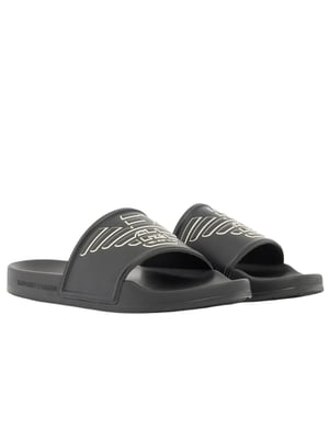Emporio Armani heren slippers met adelaarmotief