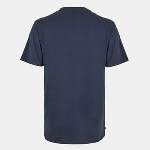 Aquascutum Heren London Borstlogo Crew Neck T-Shirt (Marine/Wit)
