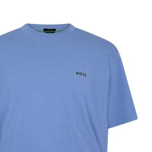 Boss Heren Logo Regular T-Shirt (Blauw)