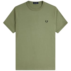 Fred Perry Ringer T-Shirt Olive Mint Green