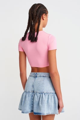 Dames Slim Fit Crop T-Shirt