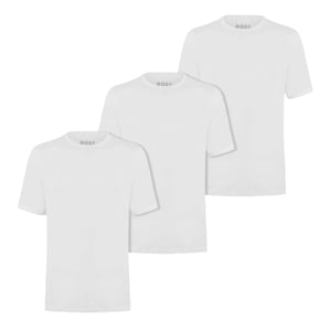 Boss Herrar Plain Regular T-shirt med kort ärm (3-pack) (Vit)