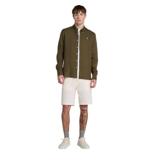 Timberland Heren Linnen Relaxed Fit Overhemd (Bladgroen)