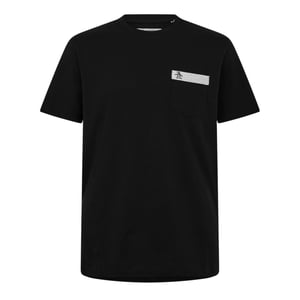 Original Penguin Heren Logo borstzak T-shirt (Zwart)