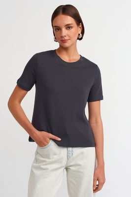 Dames Katoenen Ronde Hals T-Shirt