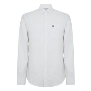 Original Penguin Heren Oxford Katoenen Button-Down Overhemd (Briljant wit)