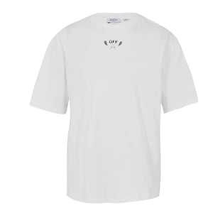 Off White Heren Bandana Print Katoenen T-Shirt (Wit, Zwart)