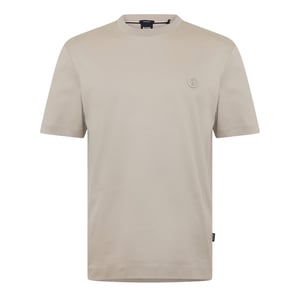 Boss Strak zittend T-shirt voor heren met minimalistisch logo (Beige)