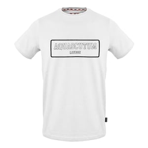 Aquascutum Unisex Vuxen T-shirt med Tryckta Buchstäver (Vit)