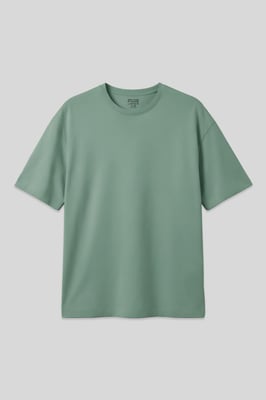 Overmaatse Katoenmix Crew Neck T-Shirt