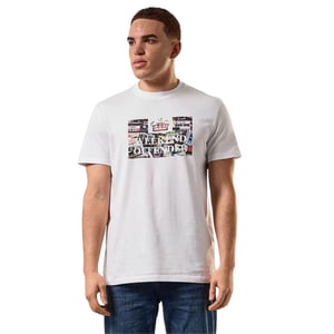 Weekend Offender Heren-T-shirt van katoen met grafische print (Wit)